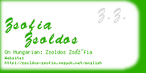 zsofia zsoldos business card